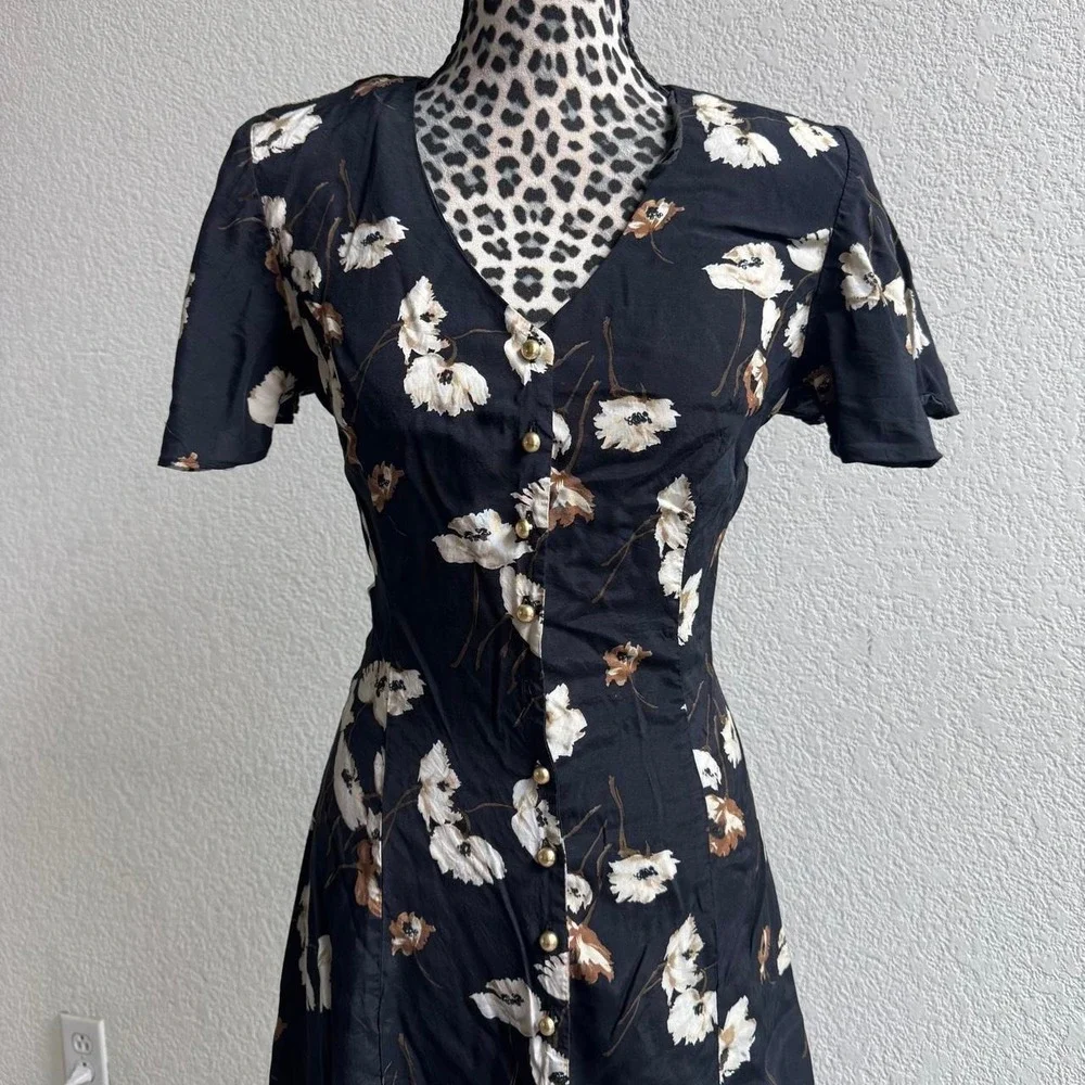 Caroline Wells Collection Rayon Floral Maxi Dress - Picture 2 of 8